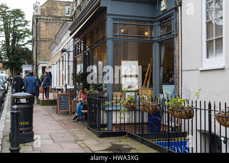 Battels Art et Coffee shop, Harrow on the Hill, London, England, UK Banque D'Images