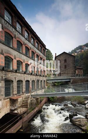 France, Puy de Dome, Thiers, capitale de la coutellerie en France, ancienne vallée de la fabrication des machines, creux de l'Enfer rapids Banque D'Images