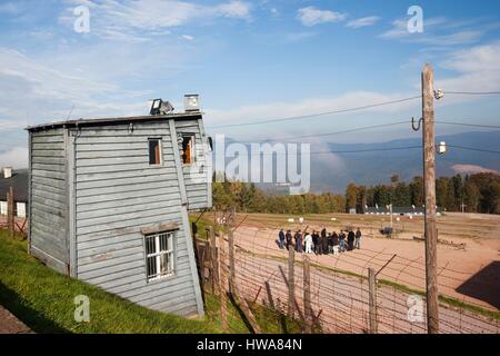 La France, Bas Rhin, Natzwiller, le Struthof l'ancien camp de concentration Nazi, seul camp nazi sur le territoire français de la Seconde Guerre mondiale, camp sommaire Banque D'Images