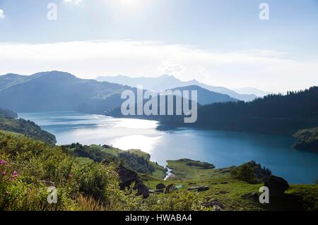 France, Savoie, vallée du Beaufortain, Beaufort sur Doron, le lac de Roselend Banque D'Images