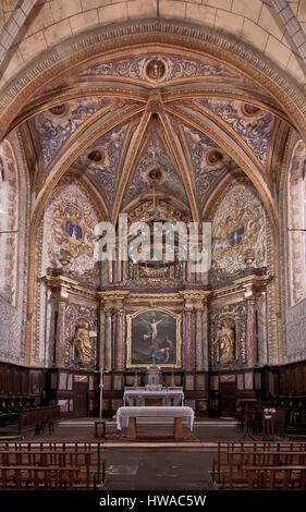 La France, Tarn, Monesties, étiqueté Les Plus Beaux Villages de France (les plus beaux villages de France), église Saint-Pierre, 11e et 16e cen Banque D'Images