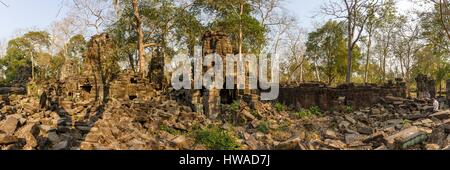 Le Cambodge, la province de Banteay Mean Chey, Banteay Chhmar, temple de Banteay Chhmar Banque D'Images