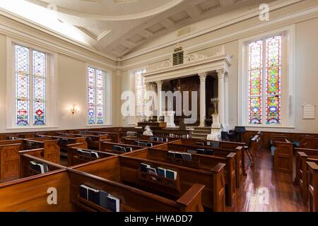 États-unis, Caroline du Sud, Charleston, Synagogue Kahal Kadosh Beth Elohim, plus ancienne synagogue utilisée aux États-Unis, de l'intérieur Banque D'Images