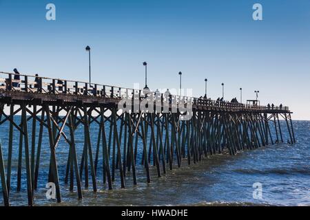 United States, North Carolina, Kure Beach, Pier Banque D'Images