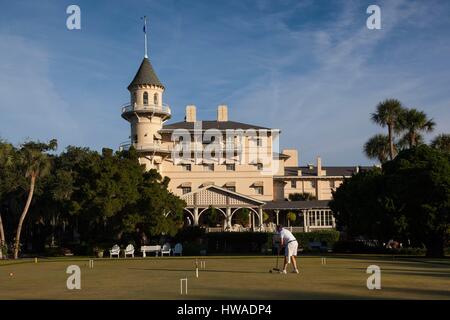 United States, New York, Jekyll Island, Jekyll Island Club Hotel Banque D'Images