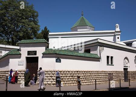 France, Paris, la Grande Mosquée de Paris, l'entrée du dispensaire Banque D'Images