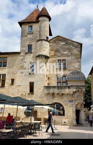 France, dordogne, Périgord blanc, Périgueux, place Saint Louis, l'hôtel particulier Maison locataire Banque D'Images