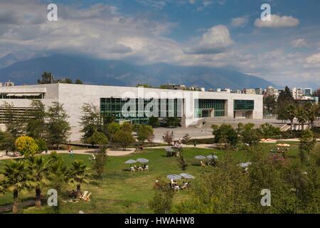 Le Chili, Santiago, Vitacura, Parque Bicentenario park, hôtel de ville de Vitacura Banque D'Images