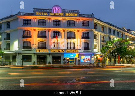 La Côte centrale du nord du Vietnam, région, province de Thua Thien-Hue, Hué, Saigon Morin hotel, un des plus anciens au Vietnam, fondé en 1901 Banque D'Images