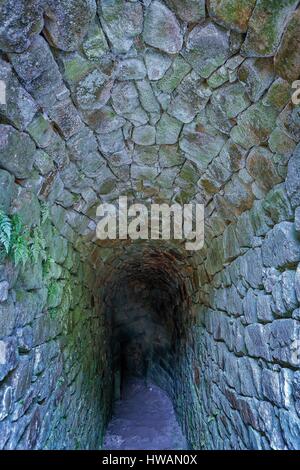 France, Morbihan, Golfe du Morbihan, Parc Naturel Régional du Golfe du Morbihan, Locmariaquer, Mane Er Hroeck, à l'intérieur du tumulus Banque D'Images