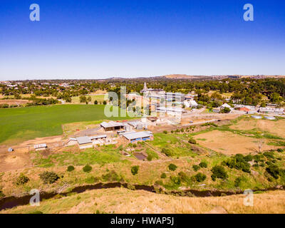 Le Collège École salésienne et Rupertswood Mansion à Sunbury Victoria en Australie. Image réalisée à partir d'un drone (UAV), ou drone. Banque D'Images