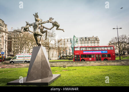 Danse Gwenedour à Marble Arch, London, UK Banque D'Images