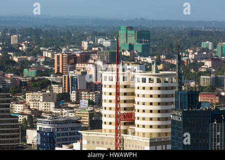 Nairobi, Kenya - 23 Décembre : Vue de Nairobi au Kenya, Maison de la Nation le 23 décembre 2015 Banque D'Images