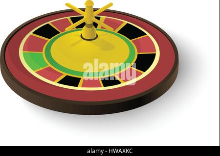 L'icône de la roulette de casino, style 3D isométrique Illustration de Vecteur