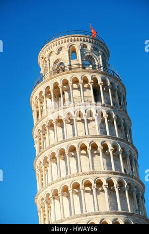 Tour penchée de Pise, l'Italie en tant que monument connu dans le monde entier. Banque D'Images