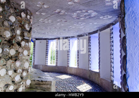 Chambre Bleue, Portmeirion, Gwynedd, au nord du Pays de Galles, Royaume-Uni Banque D'Images