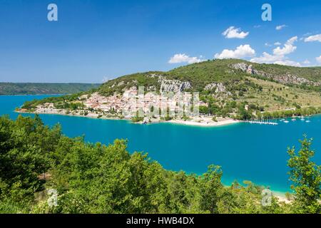 France, Var (83), Parc Naturel Régional du Verdon, Bauduen, lac de Sainte Croix / France, Var, le Parc Régional du Verdon, Bauduen, Lac Sainte Croix Banque D'Images