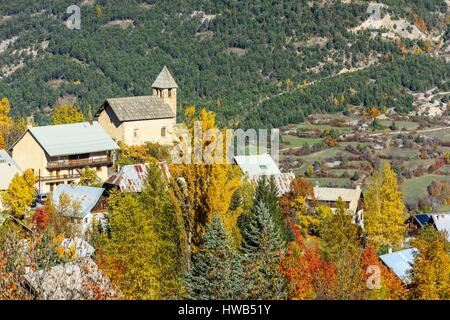 France, Hautes Alpes, région Brianconnais, vallée de Vallouise, Puy Saint Vincent, Les Prés, Sainte Marie Madeleine Banque D'Images