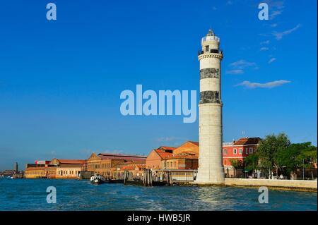 L'Italie, Vénétie, Venise, inscrite au Patrimoine Mondial de l'UNESCO, Murano, Light House, Faro vaporetto Banque D'Images