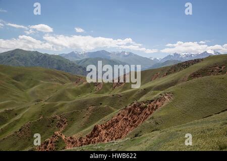 Le Kirghizistan, province de Naryn, visite guidée et trek en montagne Banque D'Images