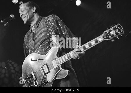 Madrid, Madrid, Espagne. Apr 9, 2005. Chuck Berry en concert au Festival de musique noire dans la La Riviera en Madrid. Le grand-père de Rockn 'Rouleau tel que défini par John Lennon. Crédit : Jack Abuin/ZUMA/Alamy Fil Live News Banque D'Images