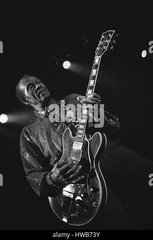 Madrid, Madrid, Espagne. Apr 9, 2005. Chuck Berry en concert au Festival de musique noire dans la La Riviera en Madrid. Le grand-père de Rockn 'Rouleau tel que défini par John Lennon. Crédit : Jack Abuin/ZUMA/Alamy Fil Live News Banque D'Images