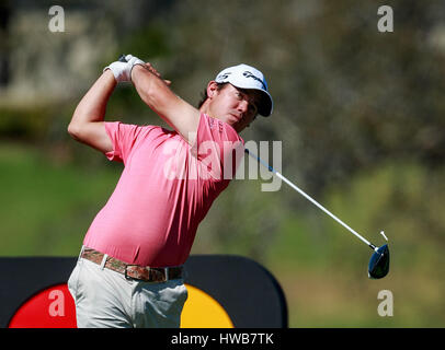 18 mars 2017 - Orlando, Floride, USA-Brian Harman sur le 16e tee pendant le troisième tour de l'Arnold Palmer Invitational. Del Mecum/CSM Banque D'Images