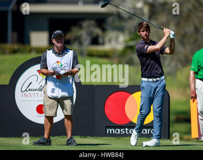 18 mars 2017 - Orlando, Floride, USA-Ollie Schniederjans sur le 16e tee pendant le troisième tour de l'Arnold Palmer Invitational. Del Mecum/CSM Banque D'Images