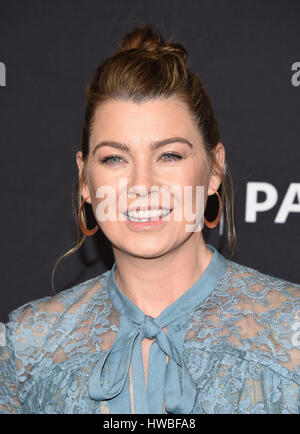 Hollywood, Californie, USA. Mar 19, 2017. Ellen Pompeo arrive pour le PaleyFest 2017 LA ''Gray's Anatomy'' au Kodak Theater. Credit : Lisa O'Connor/ZUMA/Alamy Fil Live News Banque D'Images