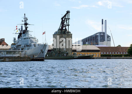 Copenhague, Danemark zone de restriction militaire dans le port Banque D'Images