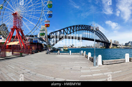 Le Luna Park et le Harbour Bridge, Sydney, Australie Banque D'Images