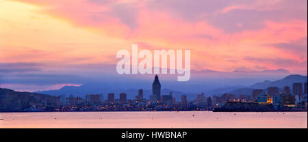 Benidorm, Costa Blanca, Alicante, Espagne Banque D'Images