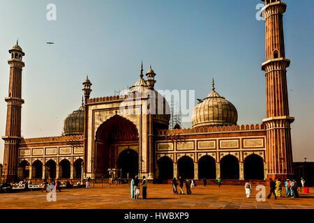 Jama Masjid, Old Delhi, Inde Banque D'Images