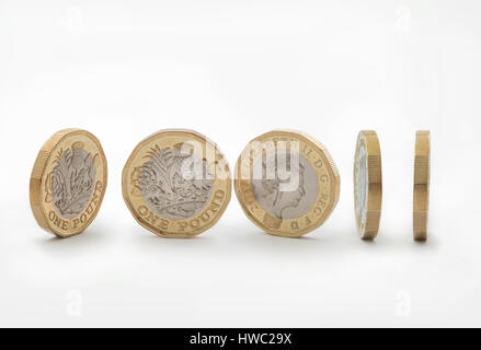 Nouveau design 2017 pound coins Banque D'Images