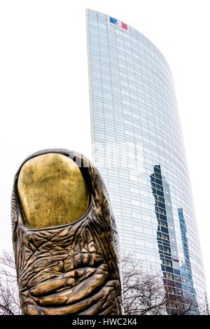 Le pouce pouce sculpture de Cesar. La Défense. Paris Banque D'Images