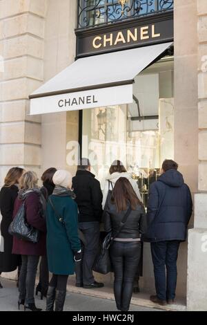 Paris (75) 1e arr. La maison Chanel // France. Paris (75) 1e arr. Boutique Chanel dans Place Vendôme Banque D'Images