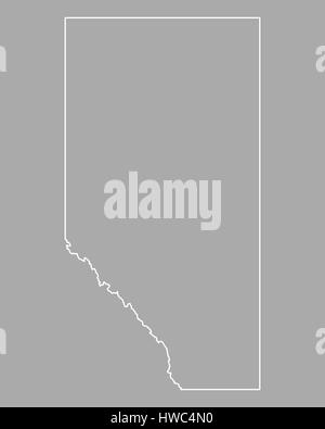 Carte de l’Alberta Banque D'Images