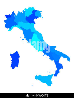 Carte de l’Italie Banque D'Images