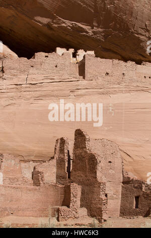 Ruines de la Maison Blanche, Canyon de Chelly National Monument, Chinle, Arizona, USA Banque D'Images