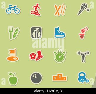 Sport web icons pour la conception d'interface utilisateur Illustration de Vecteur