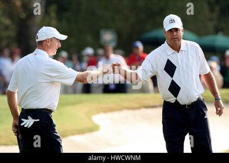 JIM FURYK ET KENNY PERRY 37ÈME RYDER CUP VALHALLA LOUISVILLE KENTUCKY USA 19 Septembre 2008 Banque D'Images