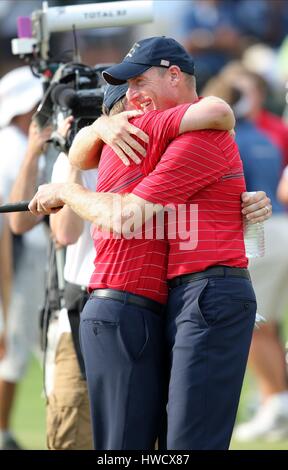 JIM FURYK ET KENNY PERRY 37ÈME RYDER CUP VALHALLA LOUISVILLE KENTUCKY USA 21 Septembre 2008 Banque D'Images