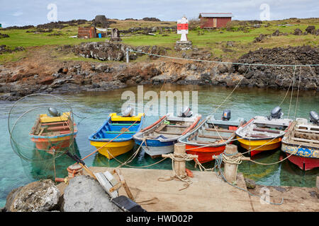 La Perouse Village, Rapa Nui, l'île de Pâques, Chili, Isla de Pascua Banque D'Images