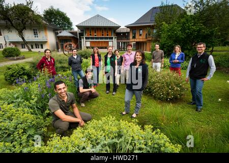 France, Savoie, le Chatelard, Parc Régional des Bauges, l'équipe de la vallée Banque D'Images