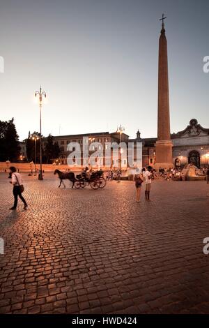 L'Italie, Latium, Rome, Piazza del Popolo, inscrite au Patrimoine Mondial de l'UNESCO Banque D'Images