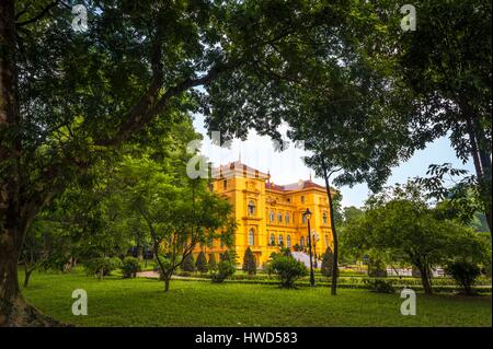 Vietnam, Delta du Fleuve Rouge, Hanoi, le palais présidentiel (Phu Chu tich), résidence du Président de la République du Vietnam Banque D'Images