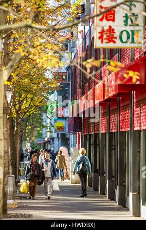 France, Paris, quartier chinois du xiiième arrondissement, l'Avenue d'Ivry Banque D'Images