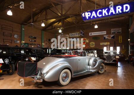 États-unis, Floride, Fort Lauderdale Antique Car Museum, spécialisé dans les automobiles Packard, de l'intérieur Banque D'Images