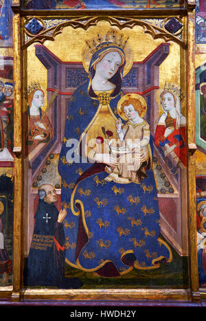 Retable de la Vierge par Jaume Serra vers 1367-1381. MNAC - Musée National d'art catalan, Barcelone, Espagne Inv no : 015916-CJTT Banque D'Images