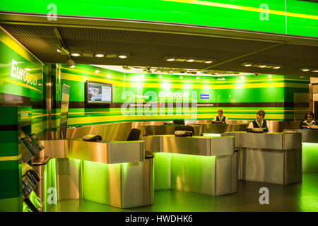 Stuttgart, Allemagne, Europcar location de voiture Gare Stuttgart Airport Banque D'Images